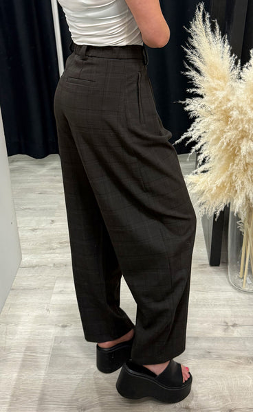 MSCH Johnna barrel pants - dark brown/corn