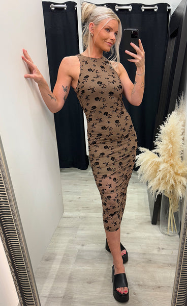 Leanna dress - clarity moral print