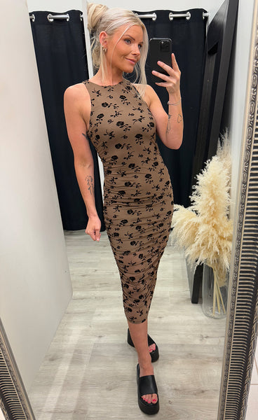 Leanna dress - clarity moral print