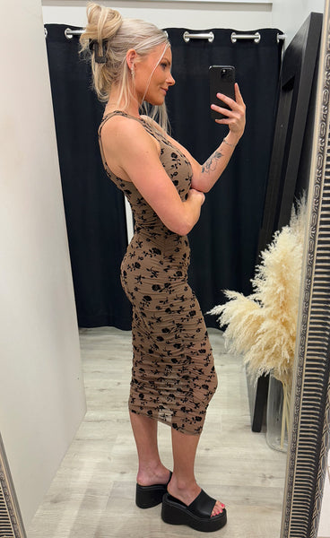 Leanna dress - clarity moral print