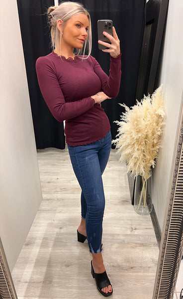Hizamond 8 top - burgundy