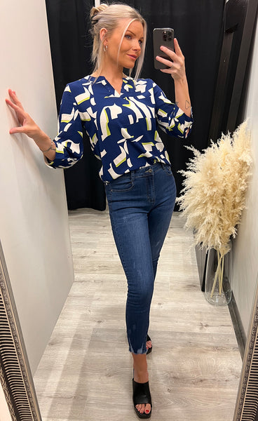 Flowy blouse - blue mix