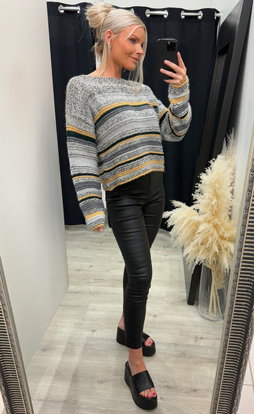 Leah knit - grey mix