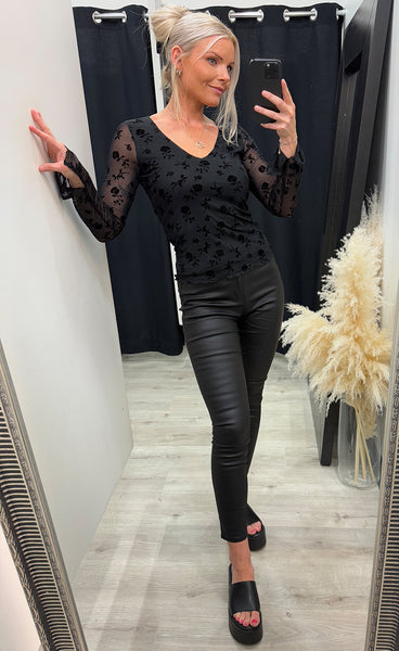 Lucille top - clarity black print