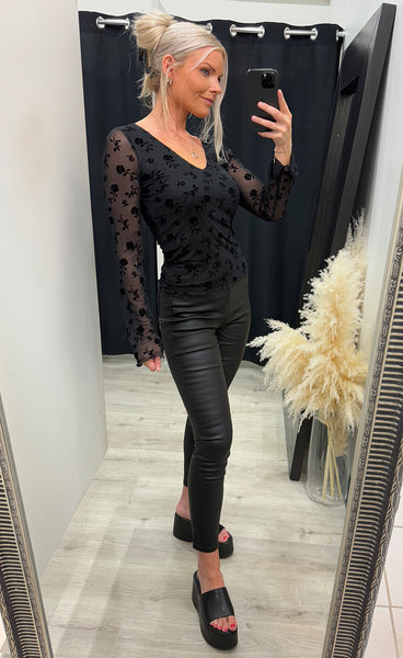 Lucille top - clarity black print