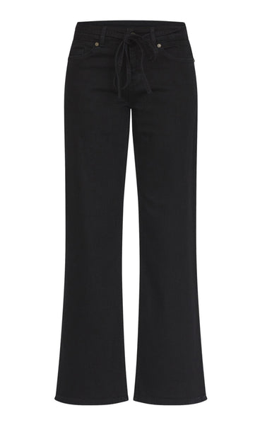 Onea belt jeans - black
