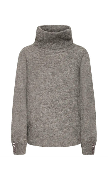 Kamara rollneck - dark grey melange