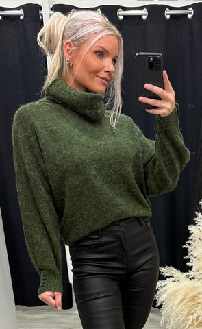Kamara rollneck - green melange