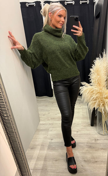Kamara rollneck - green melange