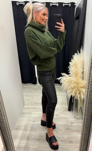 Kamara rollneck - green melange