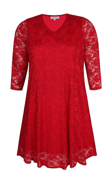 Neola dress PLUS - red