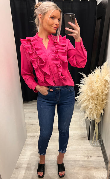 Karina blouse - fuchsia