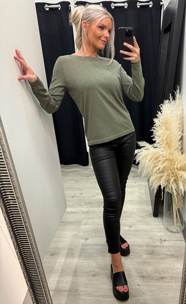 Karianne pullover 1 - dusty olive