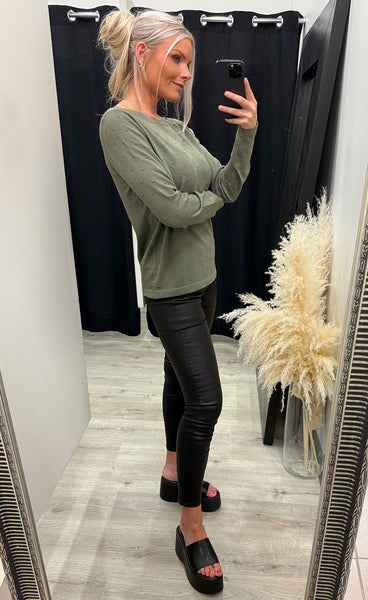 Karianne pullover 1 - dusty olive