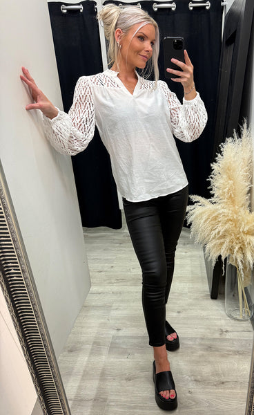 Bess blouse 1 - blanc de blanc