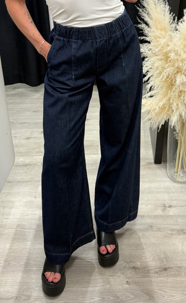 MSCH Sana lis pants - dark blue wash