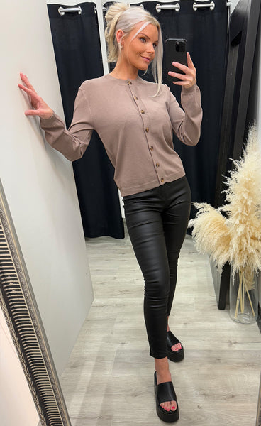 Lepia cardigan - mocha brown