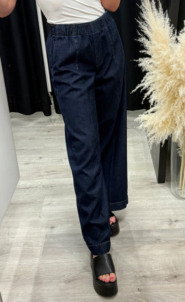 MSCH Sana lis pants - dark blue wash