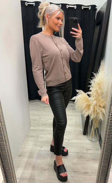 Lepia cardigan - mocha brown
