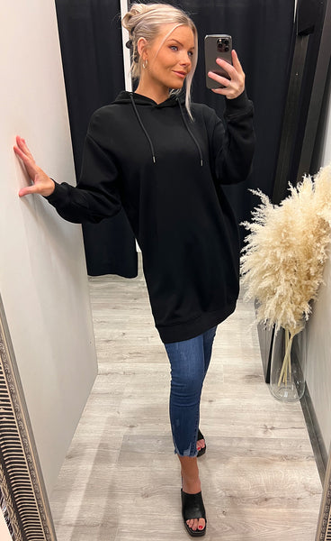 Ima hood dress - black