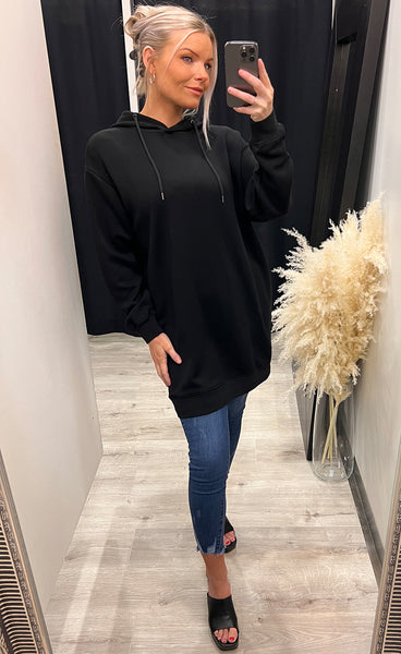 Ima hood dress - black