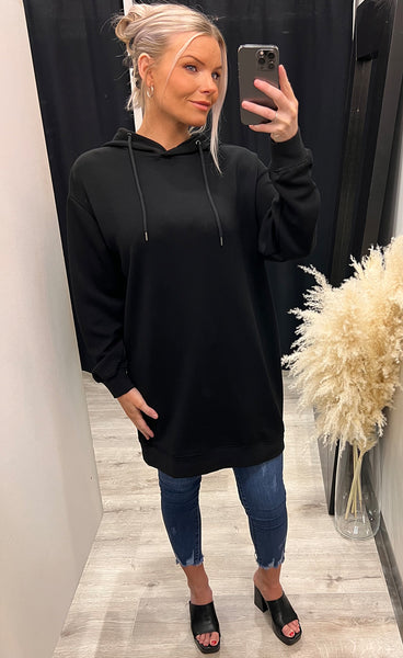 Ima hood dress - black