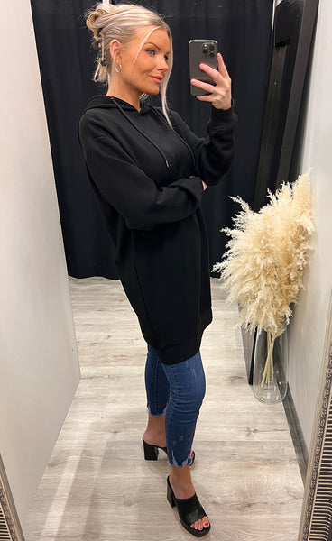 Ima hood dress - black