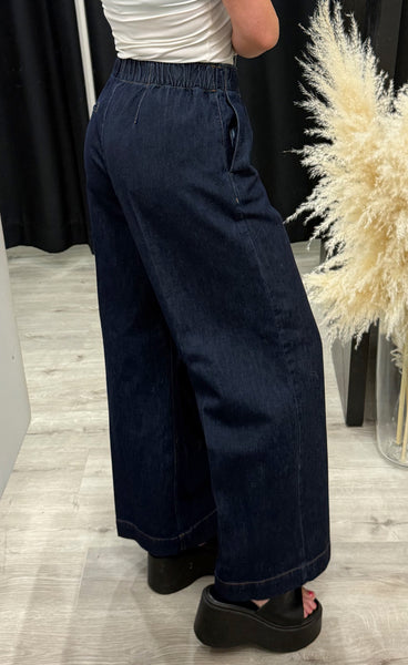 MSCH Sana lis pants - dark blue wash
