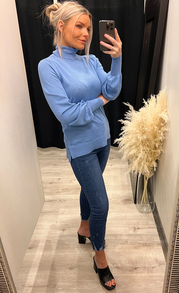 Alma pullover - misty blue