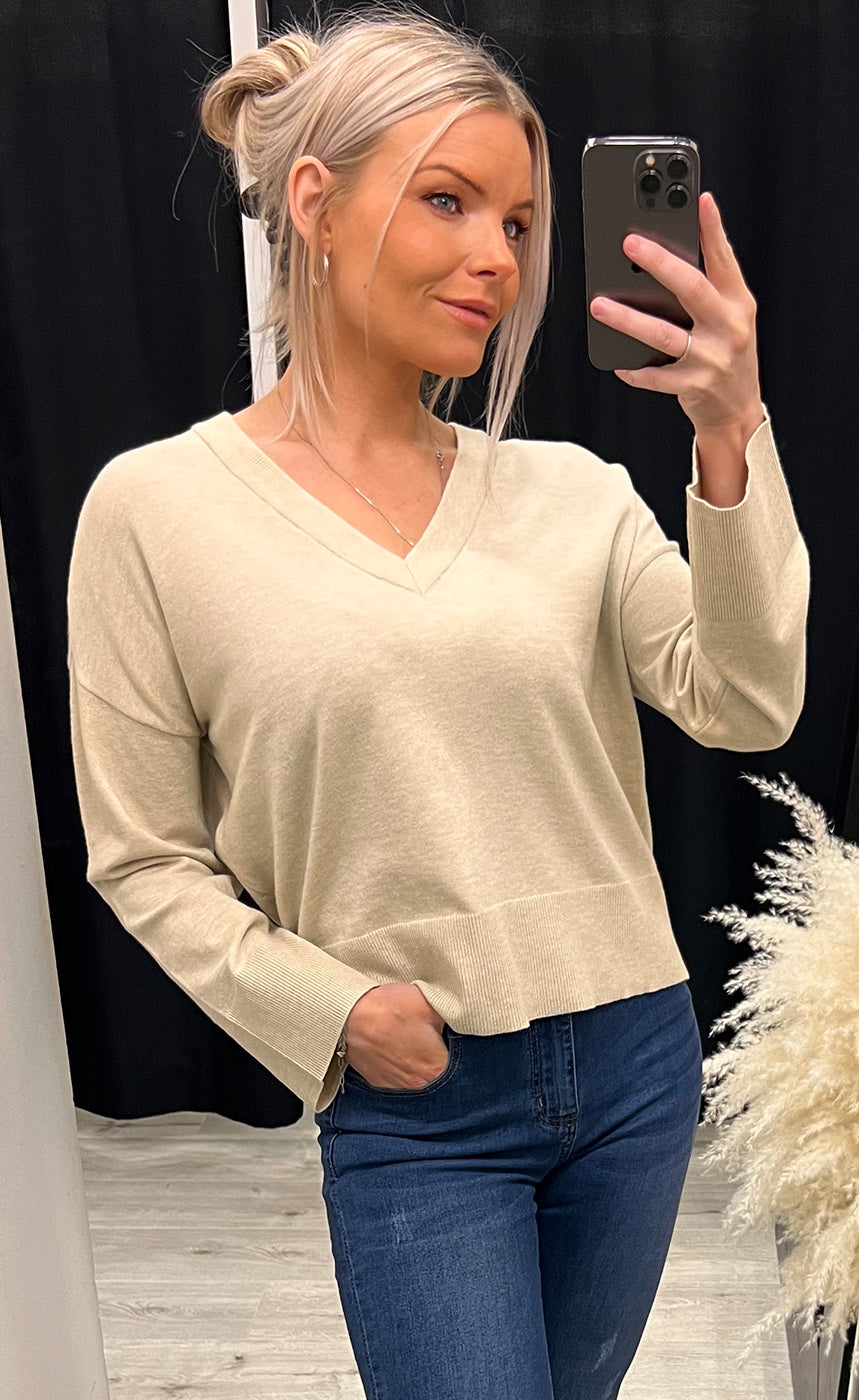 Selana pullover - oatmeal melange