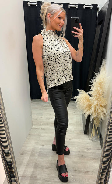 Liva top - geopard print