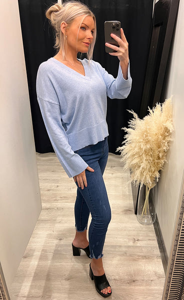 Selana pullover - blue melange