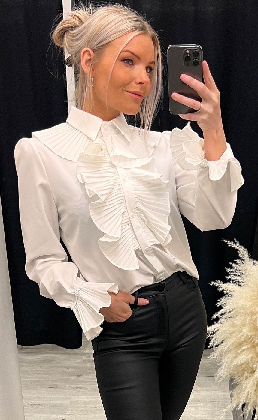 Cherry blouse - white