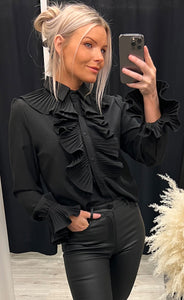 Cherry blouse - black