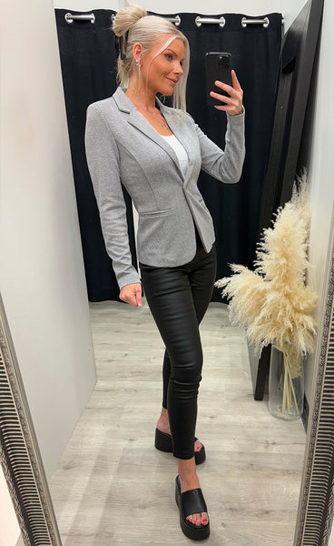 Kate jacquard blazer 4 - sharkskin herringbone