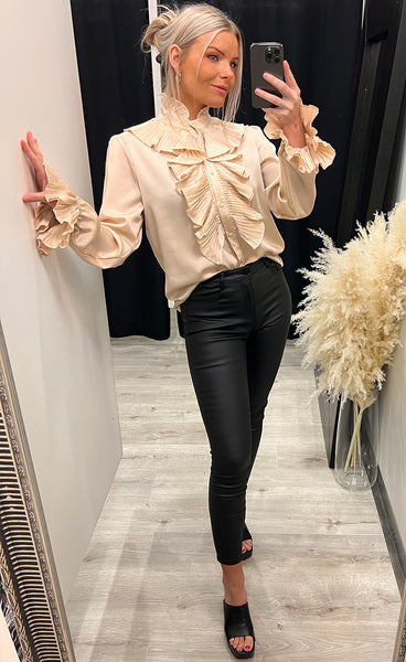 Coco satin blouse 9603 - beige