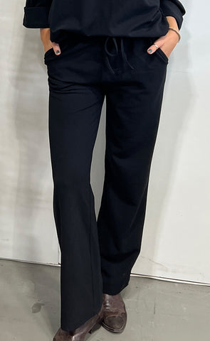 Lis crepe pants - black