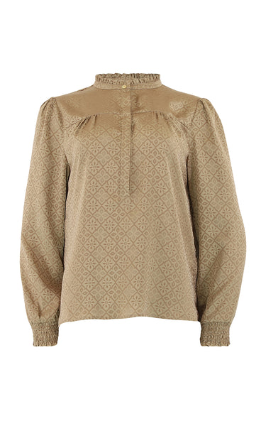 Asta jaquard blouse - gold