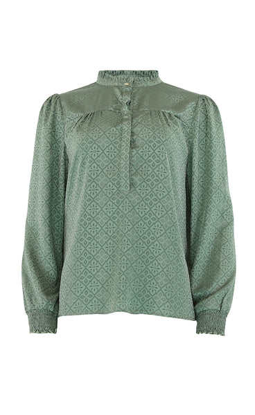 Asta jaquard blouse - green