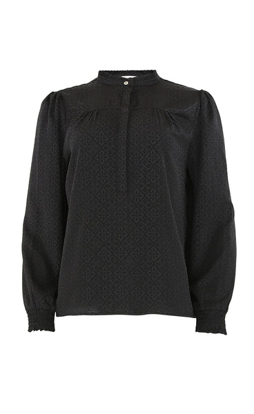 Asta jaquard blouse - black