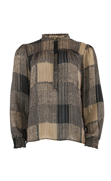 Asta blouse - brown print