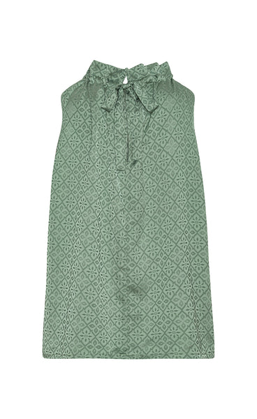 Liva top - green print