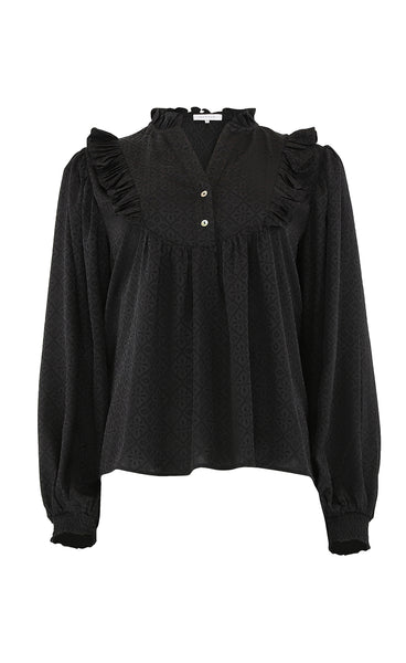 Silke blouse - black print