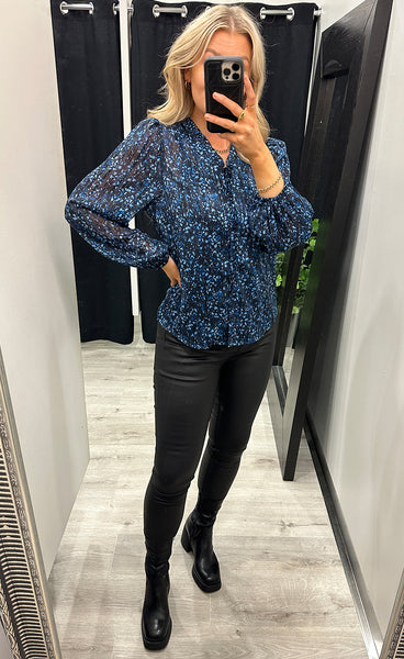 Hidina shirt - navy mix