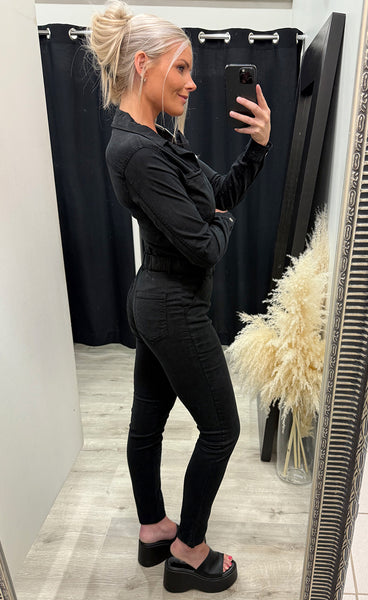 Melly samfestingur - black