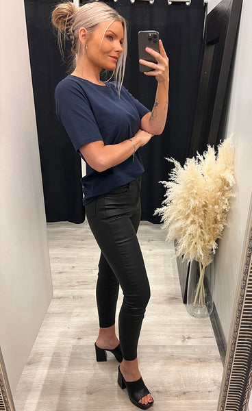 Shoulder tee - navy