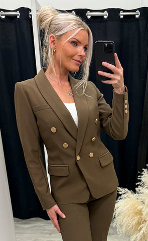 Comfy eloise blazer - brown sugar