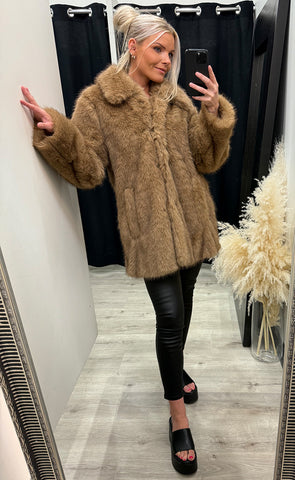 Akaja coat - tigers eye melange