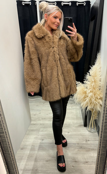Akaja coat - tigers eye melange