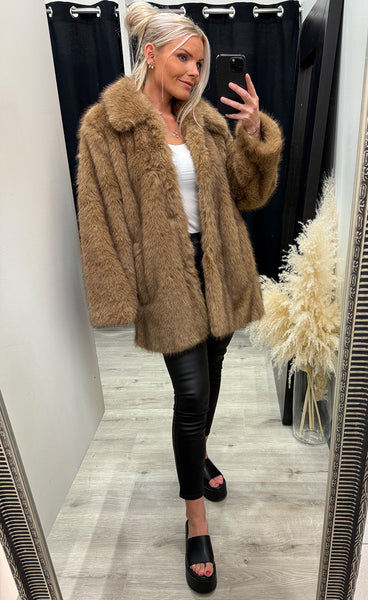 Akaja coat - tigers eye melange